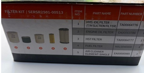 Bad Boy 30 Series Filter Kit SERSR2501-00513