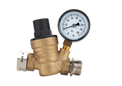 Camco Adjustable RV/Marine Brass Water Pressure Regulator 40058