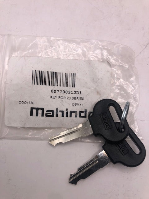 Mahindra Ignition Key 007700312D1