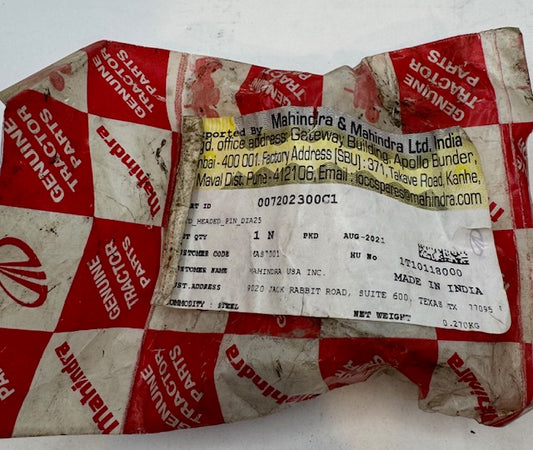 Mahindra Lift Link Pin 007202300C1