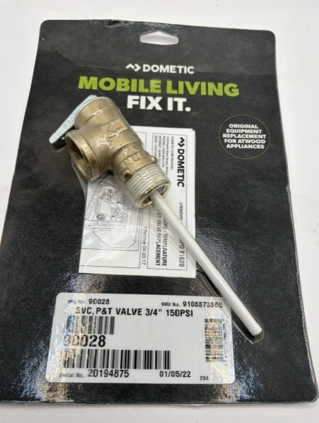 Dometic RV Water Heater Pressure Relief Valve 90028