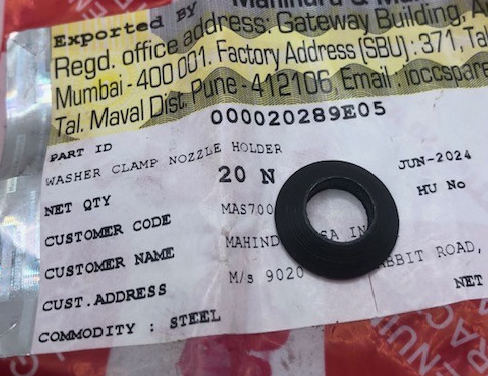 Mahindra Washer 000020289E05