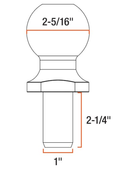 Curt Trailer Hitch Ball 40007