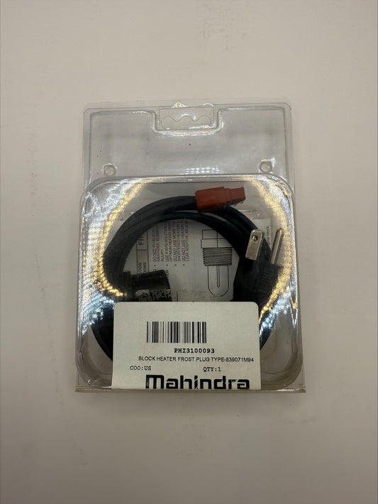Mahindra Block Heater Frost Plug PHI3100093