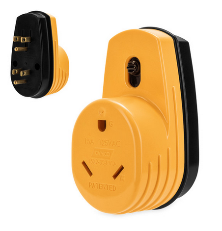 Camco PowerGrip Two Plug 15Amp to Single 30Amp Receptacle 55225