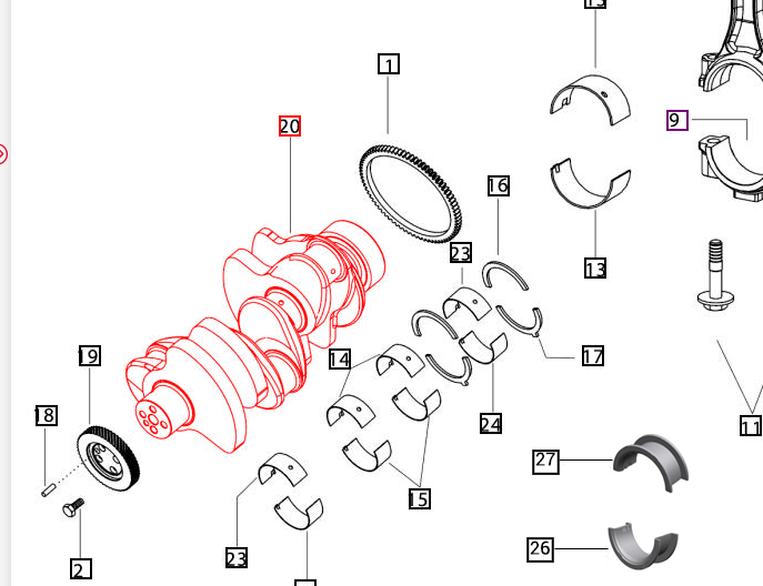 Crankshaft 006012340F2