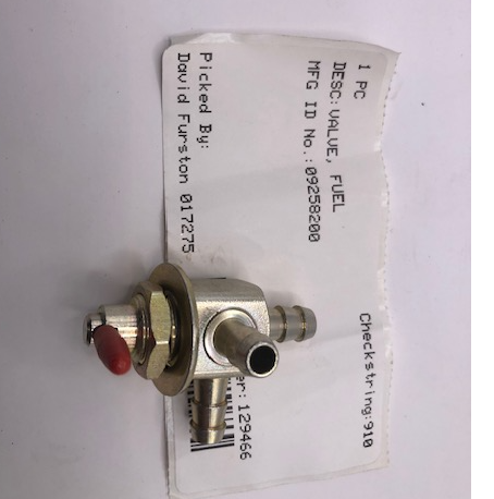 Ariens/Gravely Fuel Shutoff Valve 09258200