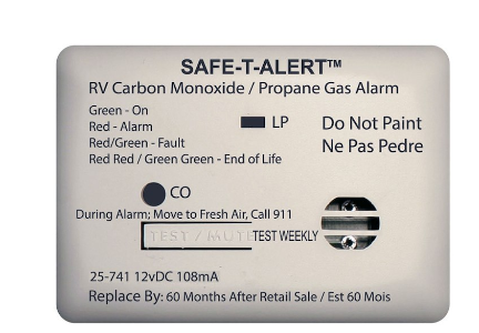 Safe T Alert Dual Carbon Monoxide & Propane Gas Alarm (25-741-WT) 03-0647