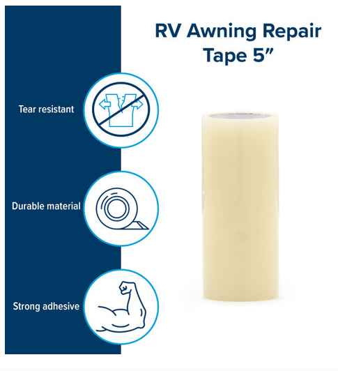 Camco Rv Awning Repair Tape 5" x 15' 42623