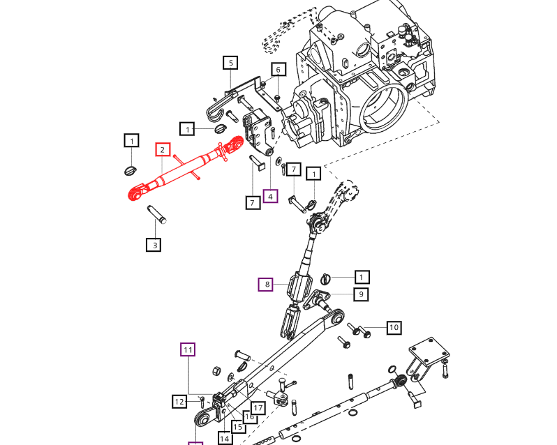 Mahindra Top Link Assy E007200390D91