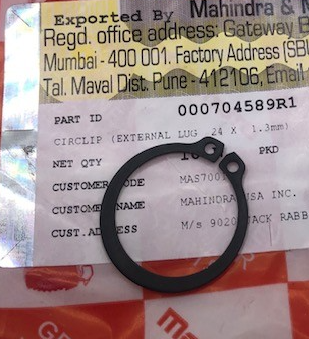 Mahindra Circlip 000704589R1
