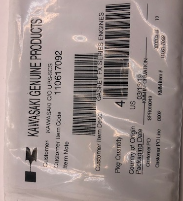 Kawasaki Insulator Gasket 11061-7092