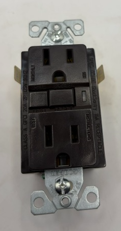 Cooper Wiring GFCI Receptacle, Brown (VGF15B) 40E09231A