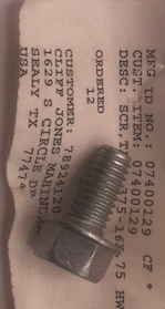 Ariens/Gravely Tap Screw 07400129
