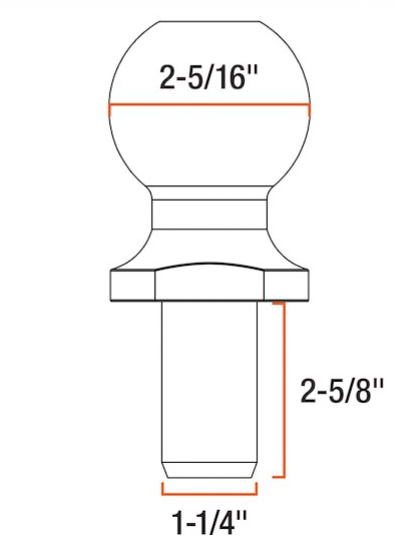 Curt Trailer Hitch Ball 40006