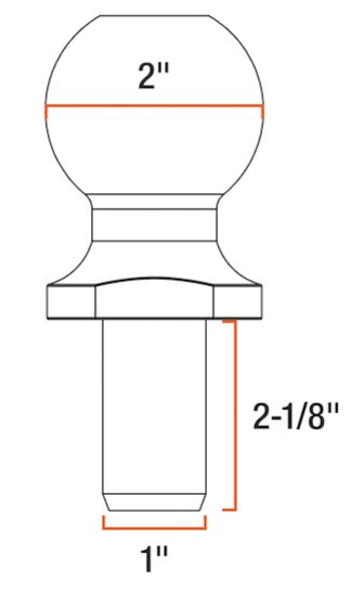 Curt Trailer Hitch Ball 40004