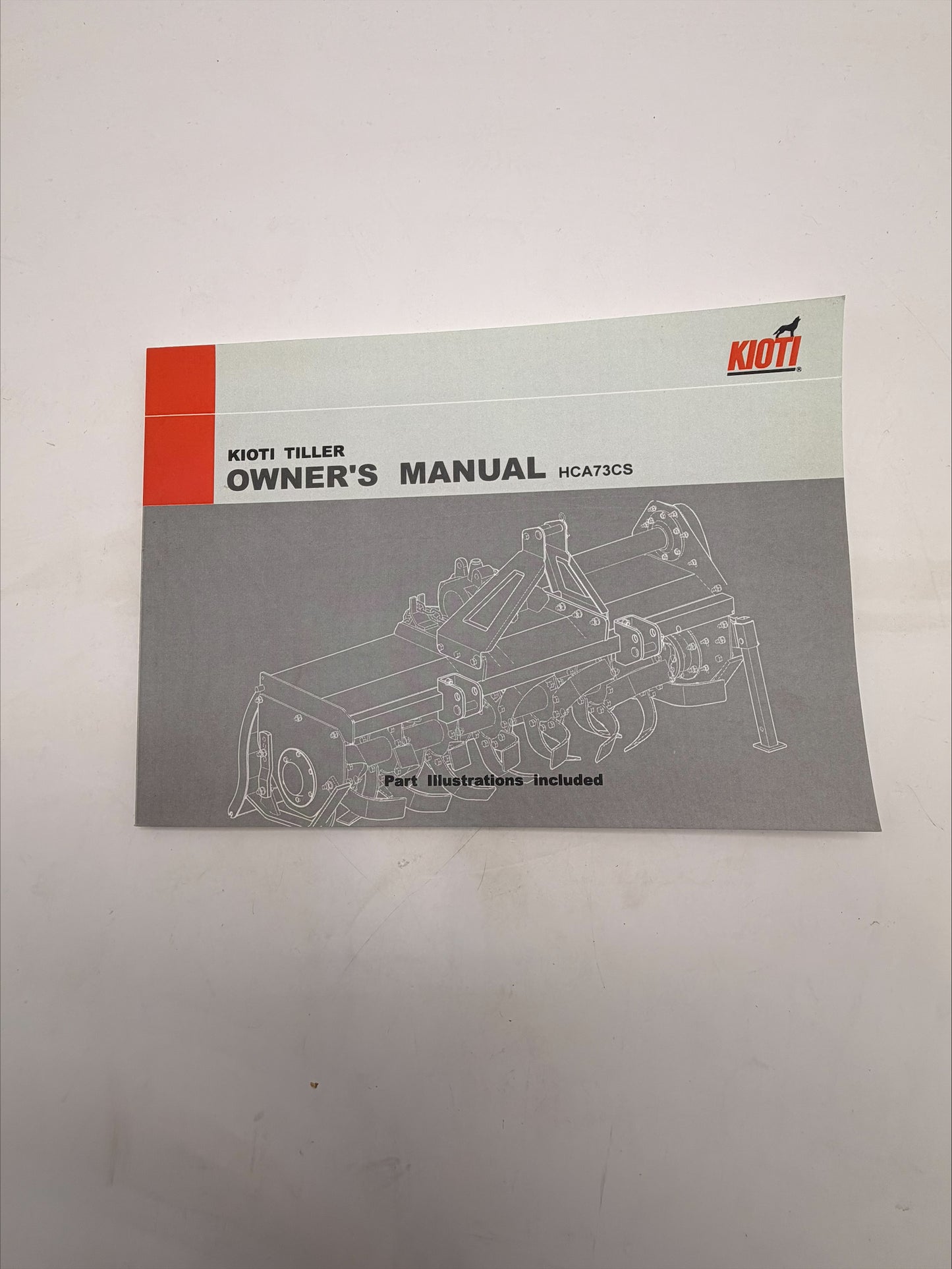 Kioti KCA73CS Tiller Owner's Manual - 73CS-003