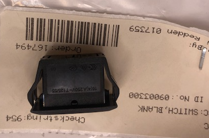 Ariens/Gravely Blank Switch 09003300